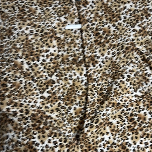Topshop Blouse Size 8 Animal Print Ruffle Yoke Blouse - Picture 4 of 10